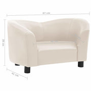 Hundsoffa naturvit 67x41x39 cm konstläder