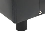 Hundsoffa mörkgrå 81x43x31 cm plysch och konstläder