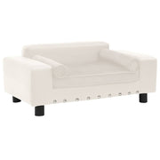 Hundsoffa naturvit 81x43x31 cm plysch och konstläder