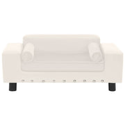 Hundsoffa naturvit 81x43x31 cm plysch och konstläder