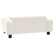 Hundsoffa naturvit 81x43x31 cm plysch och konstläder