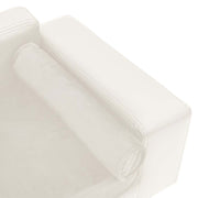 Hundsoffa naturvit 81x43x31 cm plysch och konstläder