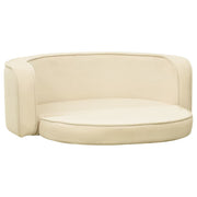 Hundsoffa vikbar gräddvit 73x67x26 cm plysch tvättbar dyna