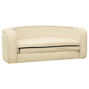 Hundsoffa vikbar gräddvit 73x67x26 cm plysch tvättbar dyna