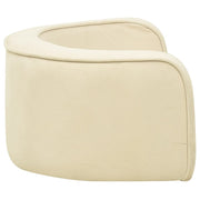 Hundsoffa vikbar gräddvit 73x67x26 cm plysch tvättbar dyna