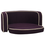 Hundsoffa vikbar vinröd 76x71x30 cm linne tvättbar dyna