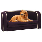 Hundsoffa vikbar vinröd 76x71x30 cm linne tvättbar dyna