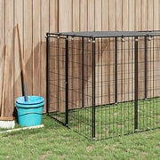 Hundgård svart 330x110x110 cm stål