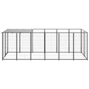 Hundgård svart 330x110x110 cm stål