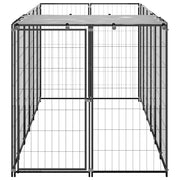 Hundgård svart 330x110x110 cm stål