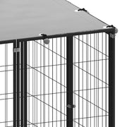 Hundgård svart 330x110x110 cm stål