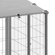 Hundgård silver 110x110x110 cm stål