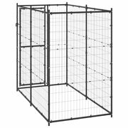 Hundgård för utomhusbruk stål 110x220x180 cm