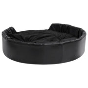 Hundbädd svart 99x89x21 cm plysch och konstläder