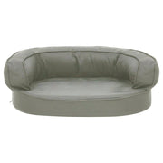 Ergonomisk hundmadrass 60x42 cm linnelook grå