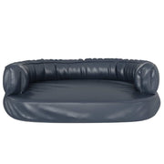 Ergonomisk hundbädd mörkblå 60x42 cm konstläder