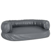Ergonomisk hundbädd grå 60x42 cm konstläder