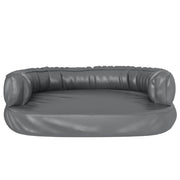 Ergonomisk hundbädd grå 60x42 cm konstläder