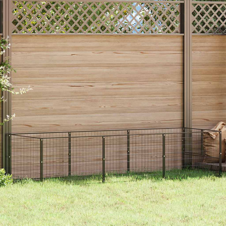 Hundgård svart 3 m² stål