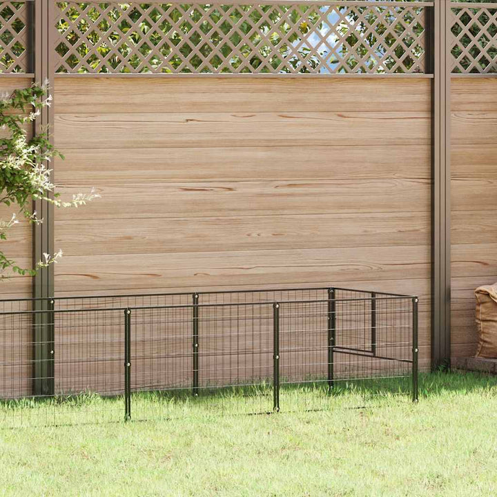Hundgård svart 5 m² stål