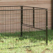 Hundgård svart 8 m² stål