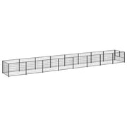 Hundgård svart 8 m² stål