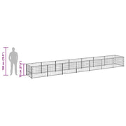 Hundgård svart 8 m² stål