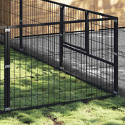 Hundgård svart 9 m² stål