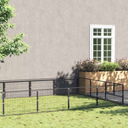 Hundgård svart 27 m² stål