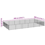Hundgård silver 18 m² stål