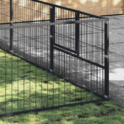 Hundgård svart 20 m² stål