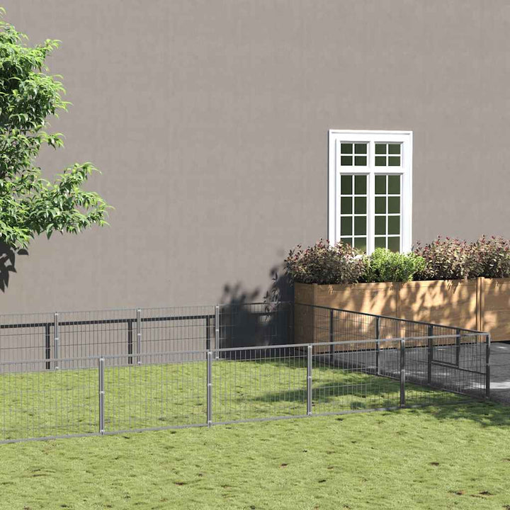 Hundgård silver 24 m² stål