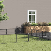 Hundgård svart 25 m² stål