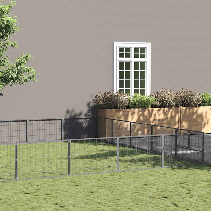 Hundgård silver 25 m² stål