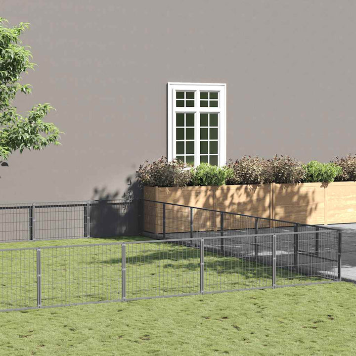 Hundgård silver 60 m² stål