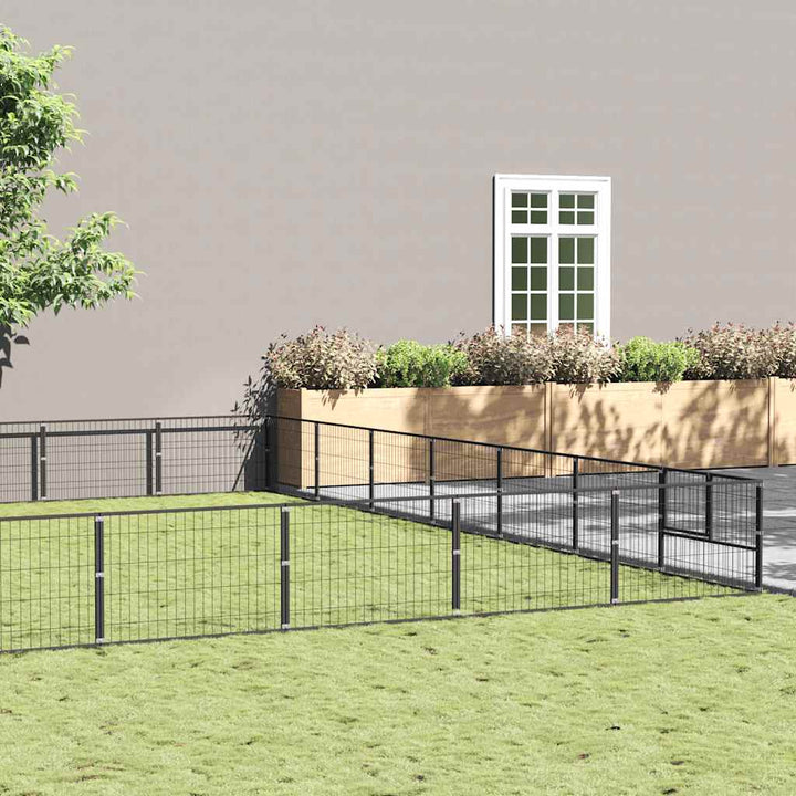 Hundgård svart 49 m² stål