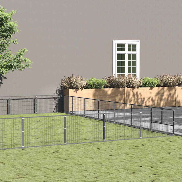 Hundgård silver 63 m² stål