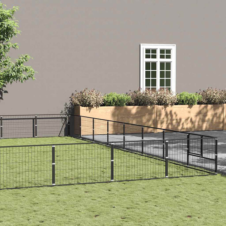 Hundgård silver 64 m² stål