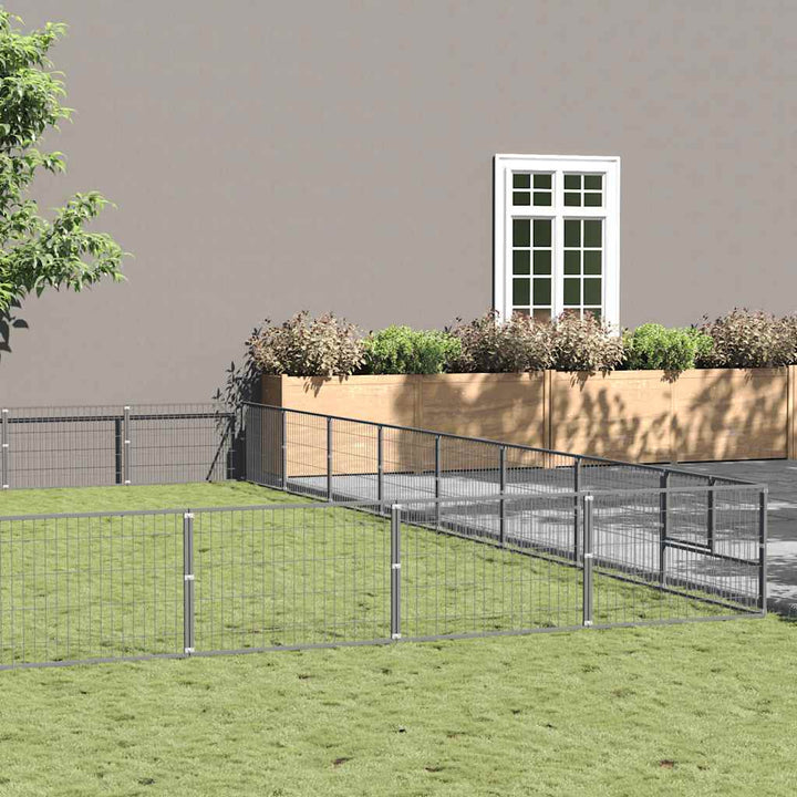 Hundgård silver 72 m² stål