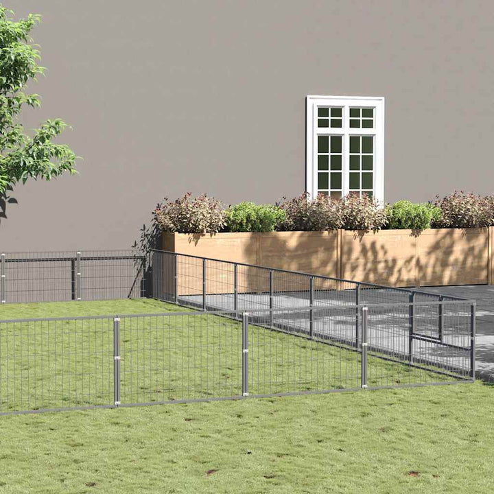 Hundgård silver 80 m² stål