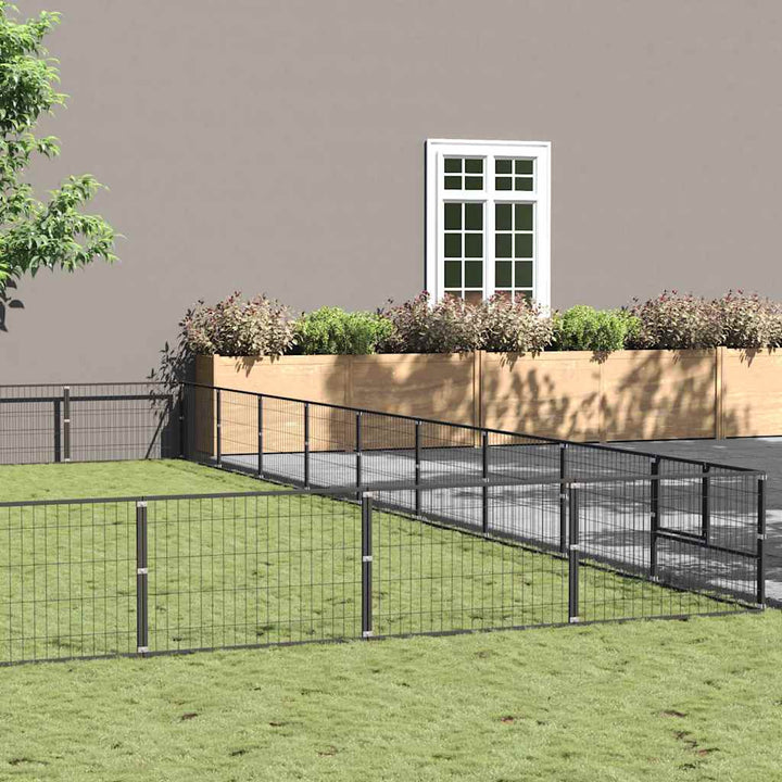 Hundgård svart 81 m² stål