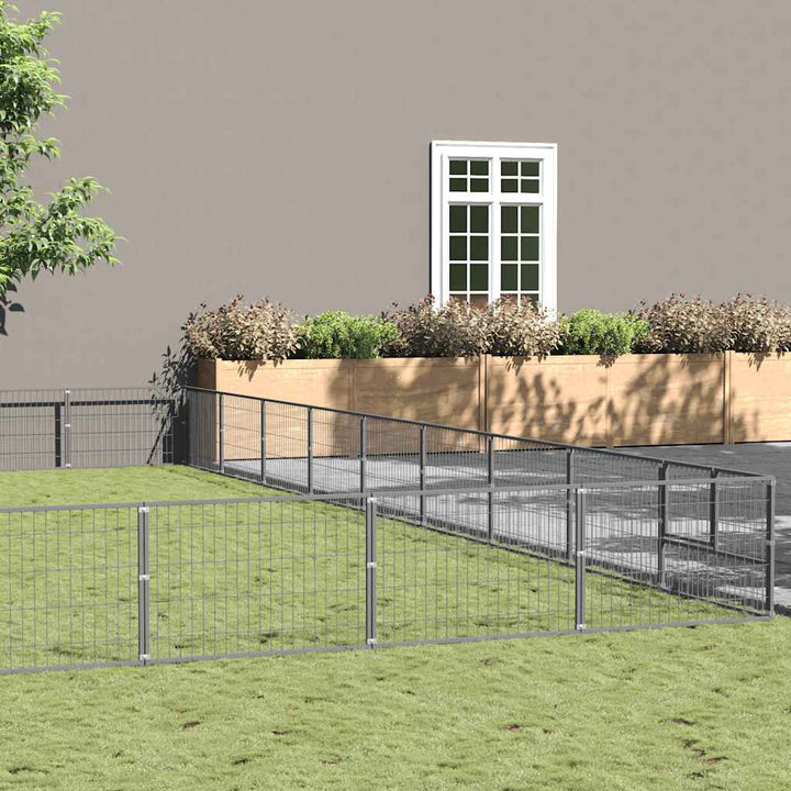 Hundgård silver 81 m² stål