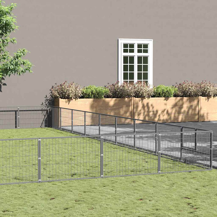 Hundgård silver 90 m² stål