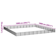 Hundgård svart 100 m² stål
