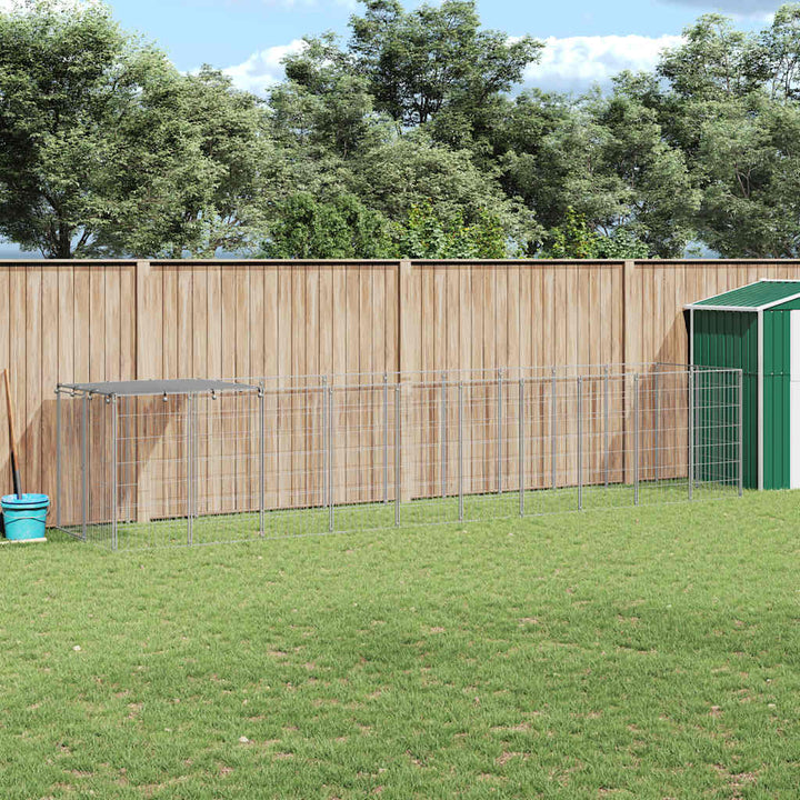 Hundgård silver 6,05 m² stål