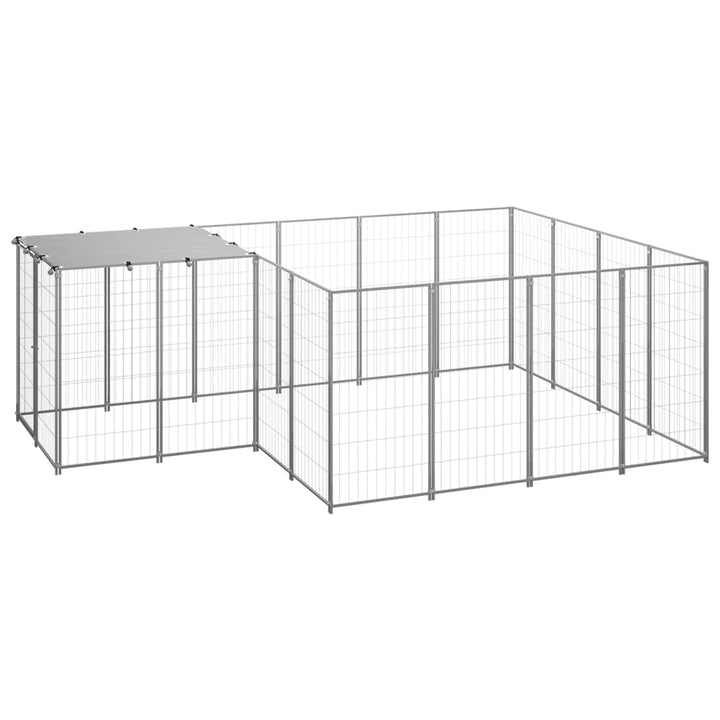 Hundgård silver 6,05 m² stål