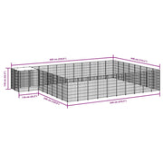 Hundgård silver 25,41 m² stål