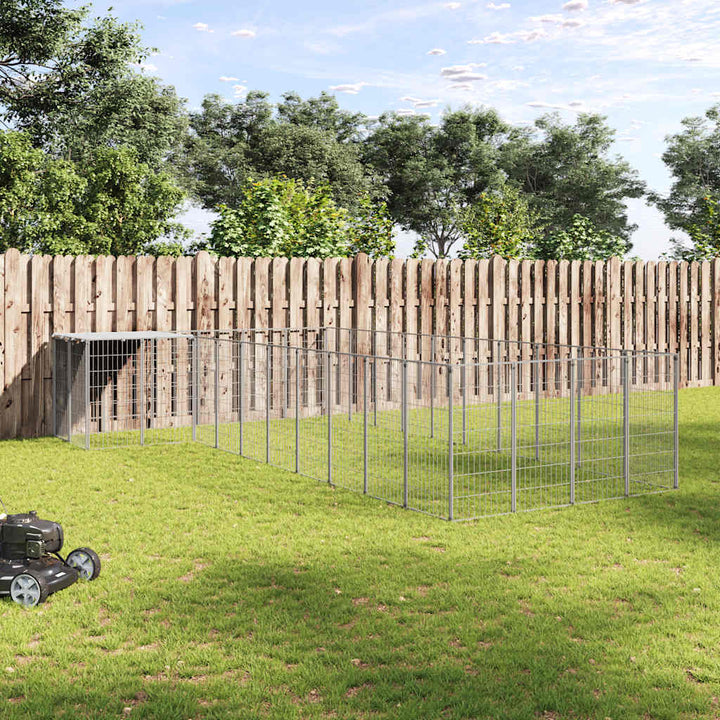 Hundgård silver 13,31 m² stål