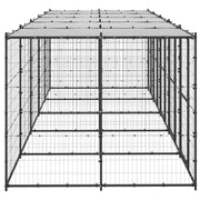Hundgård för utomhusbruk med tak 12,1 m²