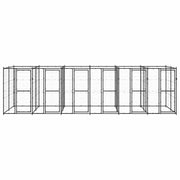 Hundgård för utomhusbruk stål 14,52 m²
